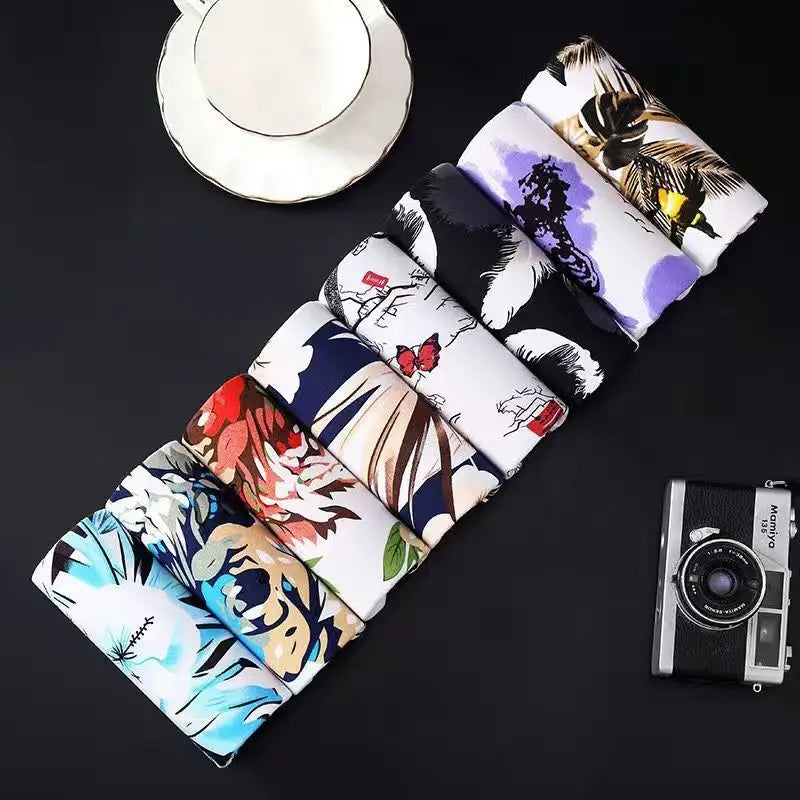 8pcs/set Male Panties Modal Men's Underwear Boxers Breathable Sexy Man Boxer Solid Underpants Shorts U Convex Pouch Men Panties
