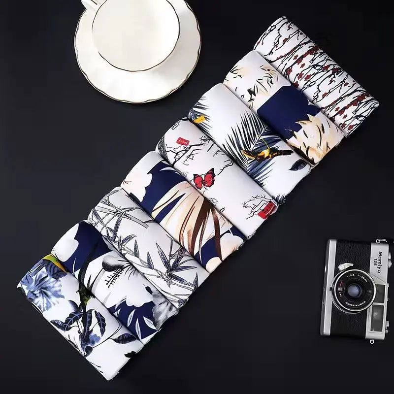8pcs/set Male Panties Modal Men's Underwear Boxers Breathable Sexy Man Boxer Solid Underpants Shorts U Convex Pouch Men Panties