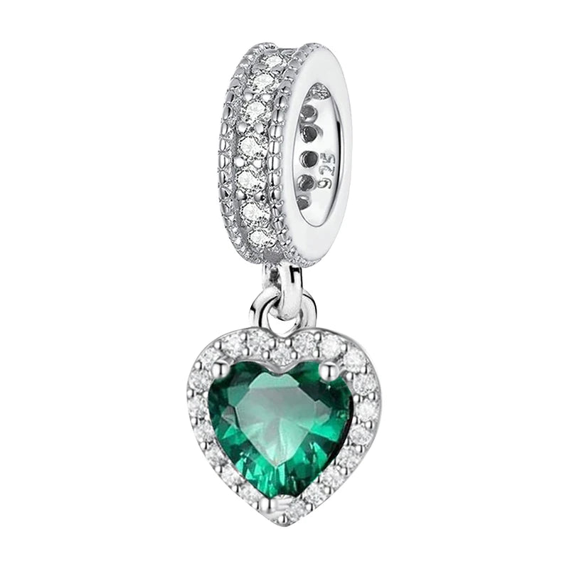 Mali Charms: Valentine's Day Set - Encrusted Green Heart