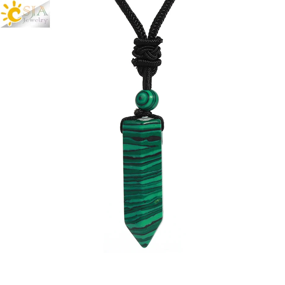 Men's Mali Necklace - Polished Stone Wolf-Shark Tooth