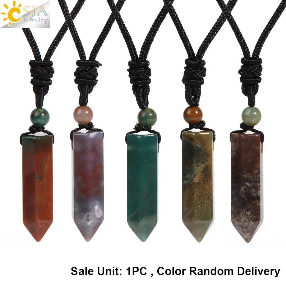 Men's Mali Necklace - Polished Stone Wolf-Shark Tooth