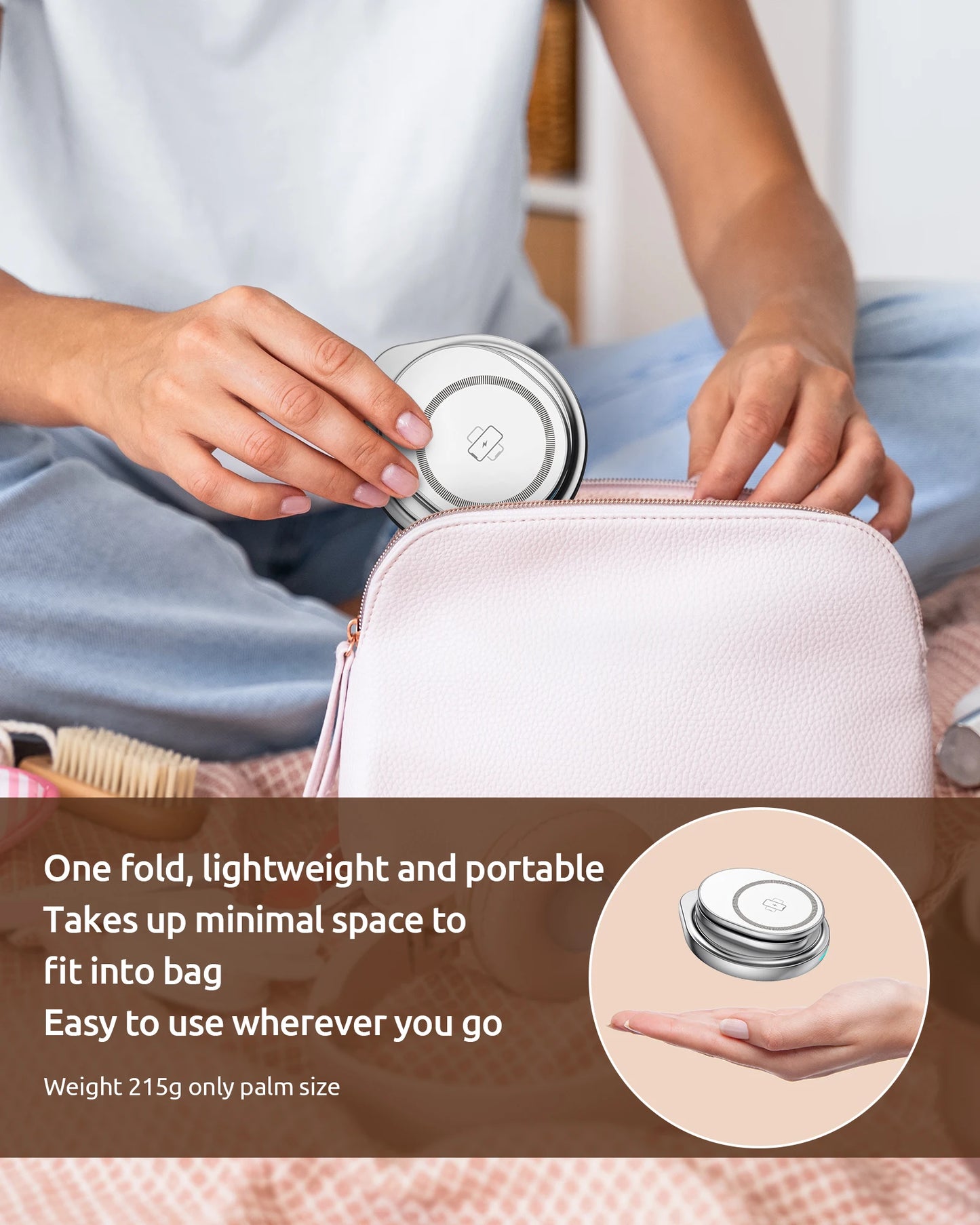 3 in 1 Charging Station Magsafe Travel Charger with 360 Rotating for iPhone 12~15 Series,for iWatch,for Airpods