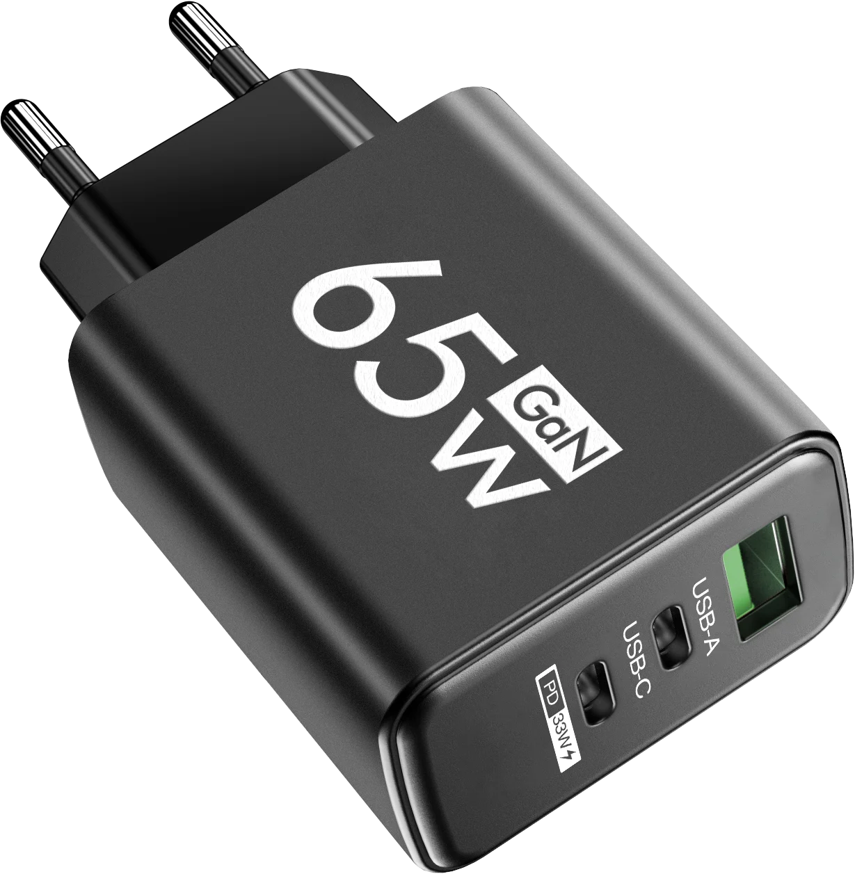 65W Lightning 3-Port Adapter - Charging Box/Plug (1 USB-A Port, 2 USB-C Ports)