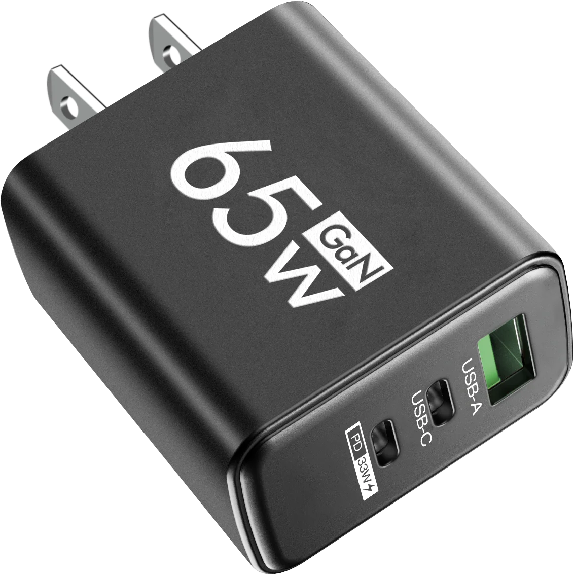 65W Lightning 3-Port Adapter - Charging Box/Plug (1 USB-A Port, 2 USB-C Ports)