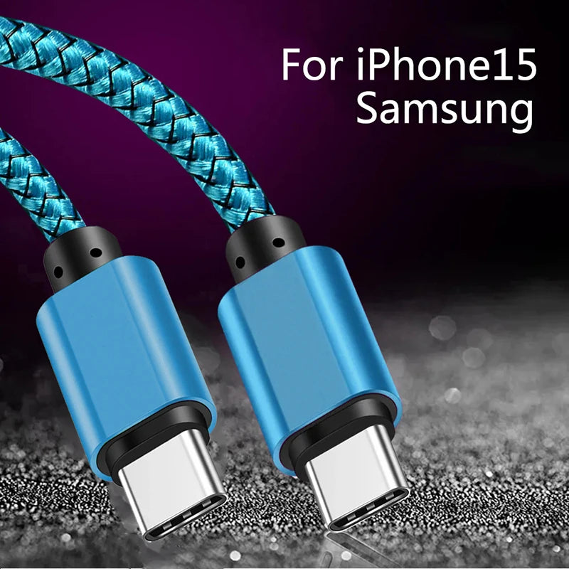 60W Fast Charger USB-C to USB-C - Apple/Android Compatible