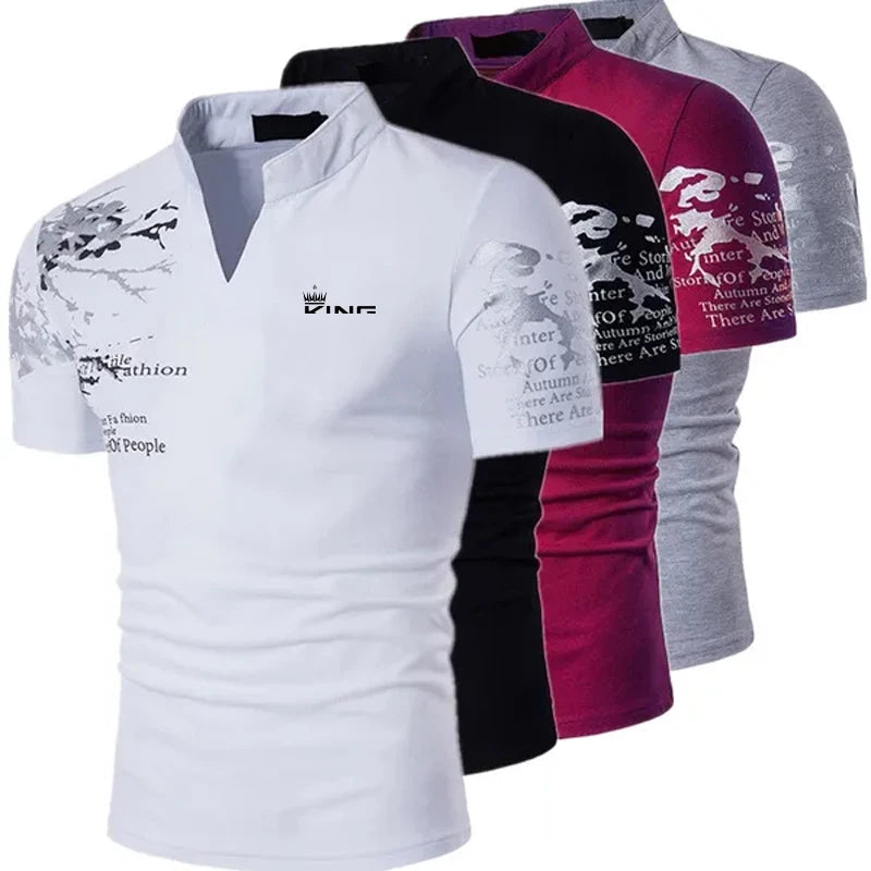 Men's Graphic-Print Polo T-Shirt