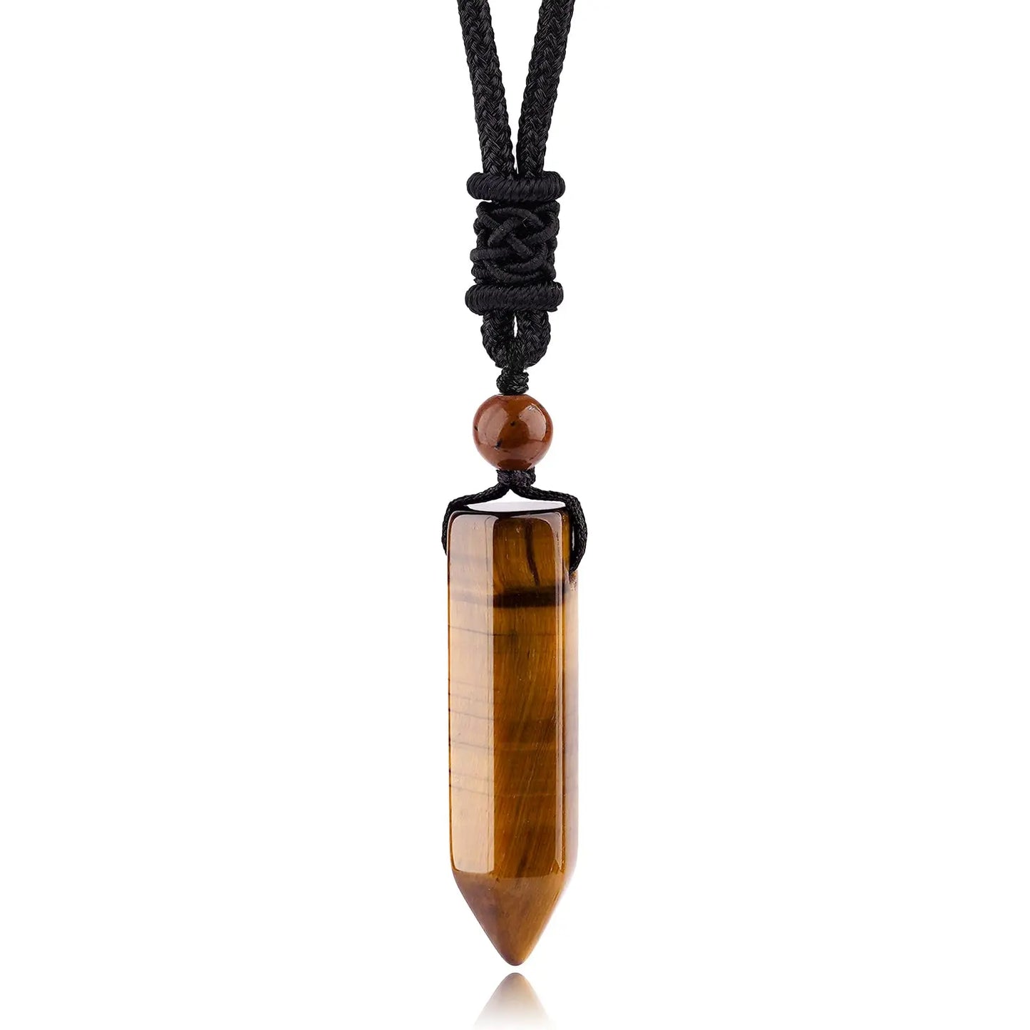 Men's Mali Necklace - Polished Stone Wolf-Shark Tooth