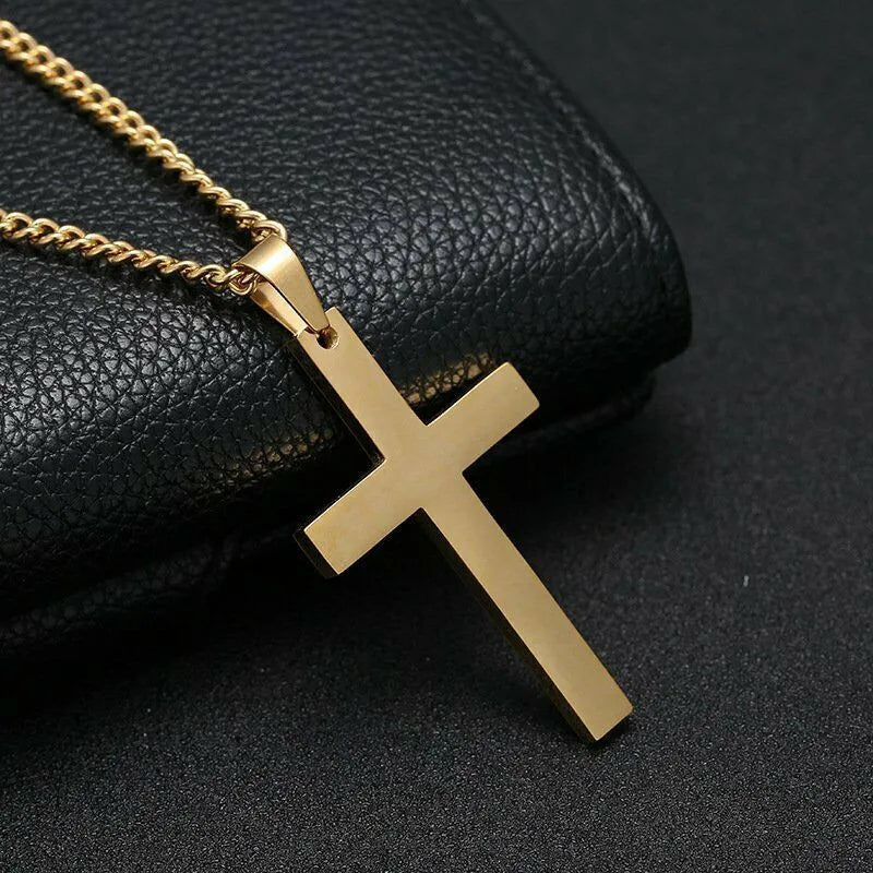 Men's Mali Necklace - Titanium Cross