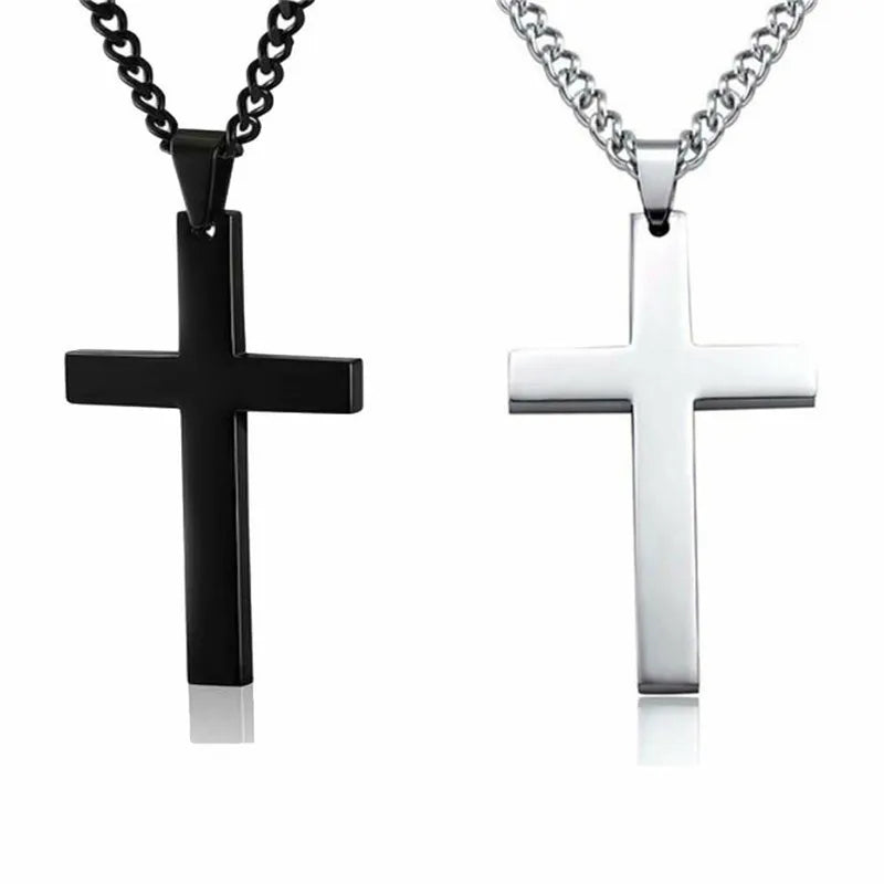 Men's Mali Necklace - Titanium Cross