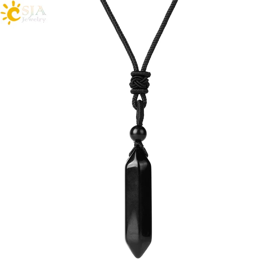 Men's Mali Necklace - Polished Stone Wolf-Shark Tooth