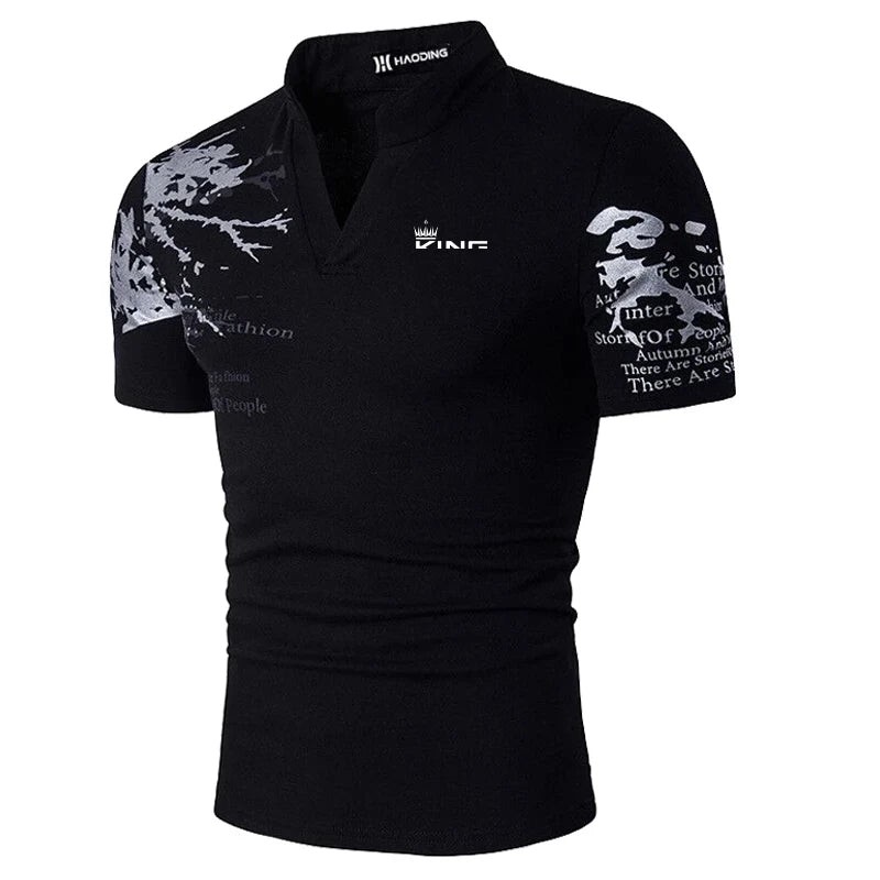 Men's Graphic-Print Polo T-Shirt