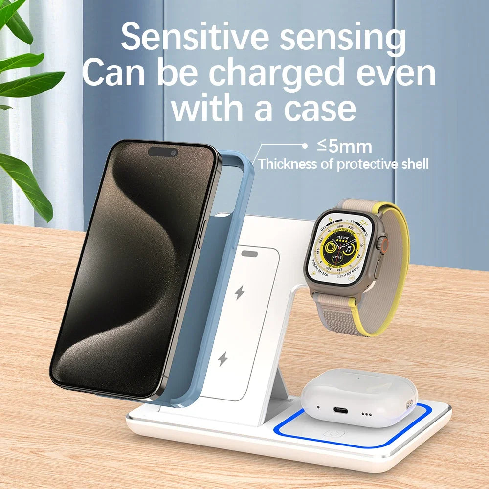 30W Apple Charging Dock: 3 in 1 Fast Charging Station (iPhone, Apple Watch, and Air Pods)