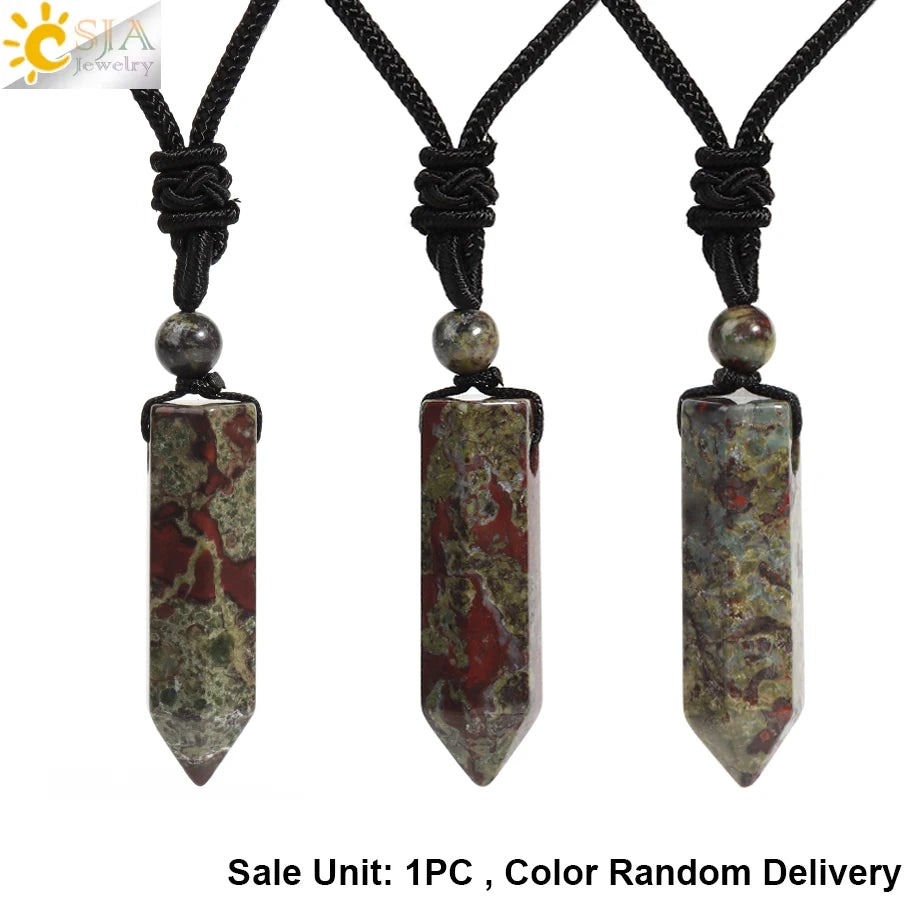 Men's Mali Necklace - Polished Stone Wolf-Shark Tooth