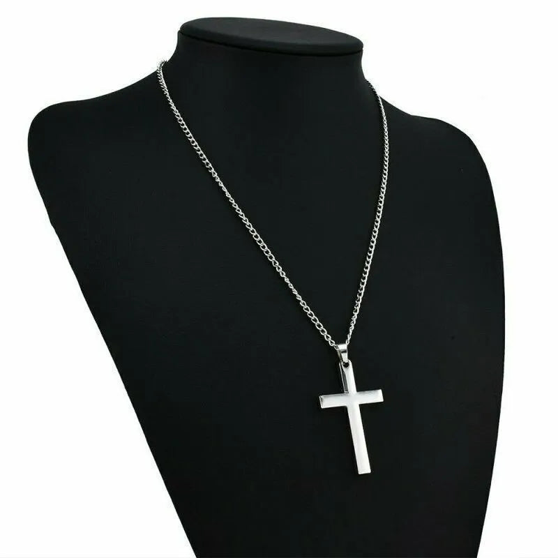 Men's Mali Necklace - Titanium Cross