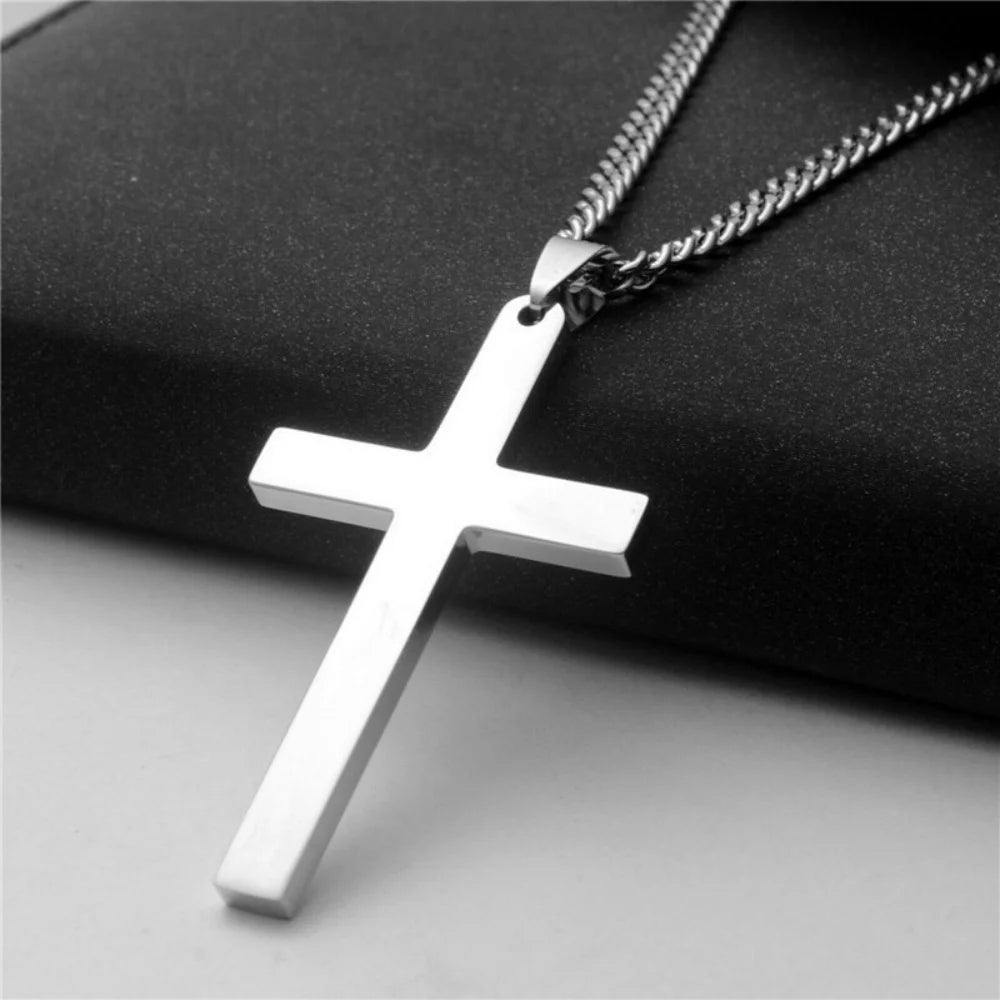 Men's Mali Necklace - Titanium Cross