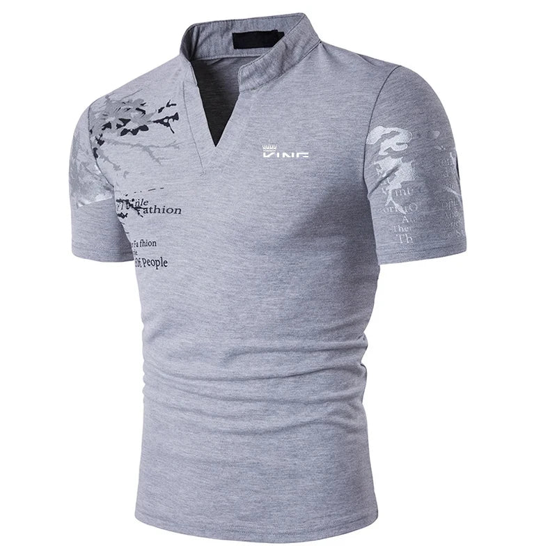 Men's Graphic-Print Polo T-Shirt