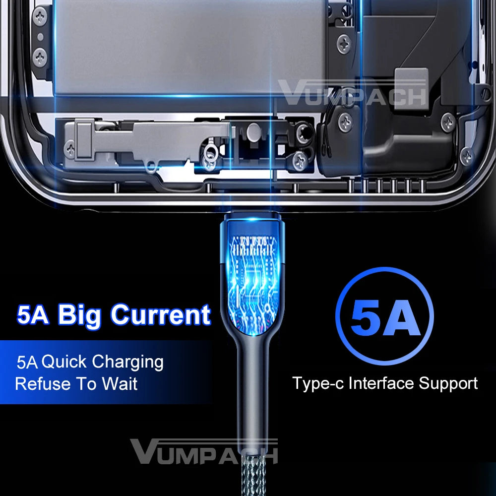 USB 2.0 Lightning Charging Cable: USB-A to USB-C