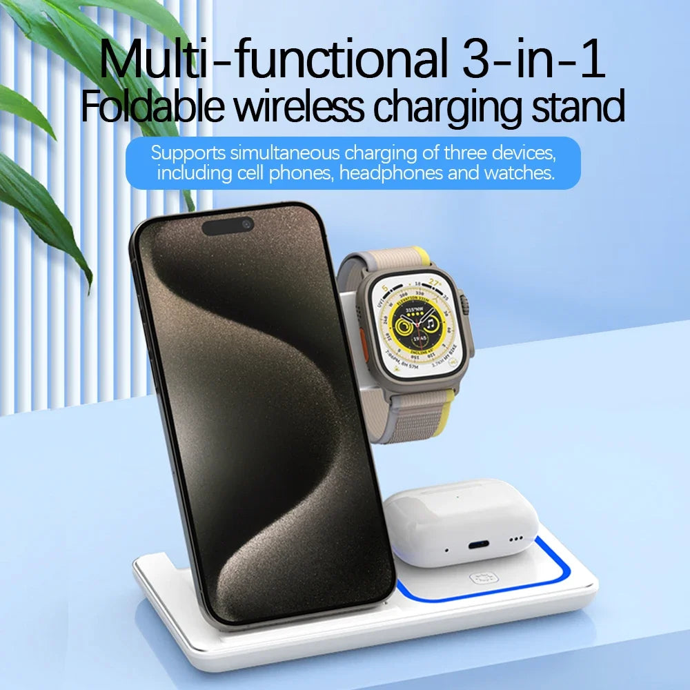 30W Apple Charging Dock: 3 in 1 Fast Charging Station (iPhone, Apple Watch, and Air Pods)