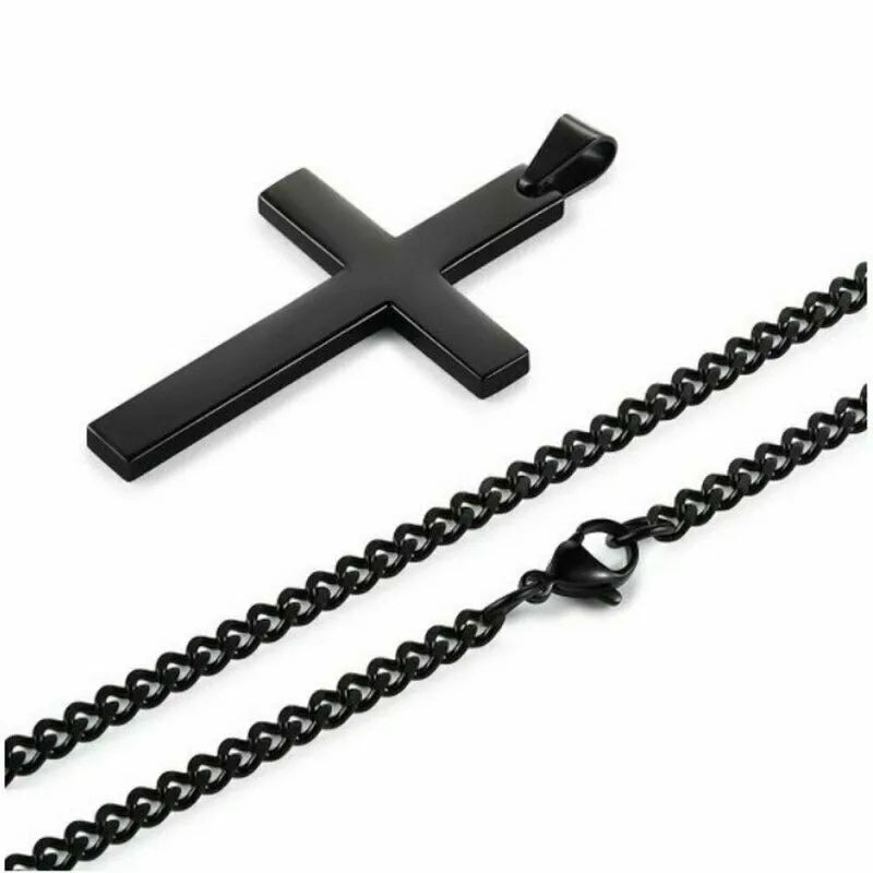 Men's Mali Necklace - Titanium Cross