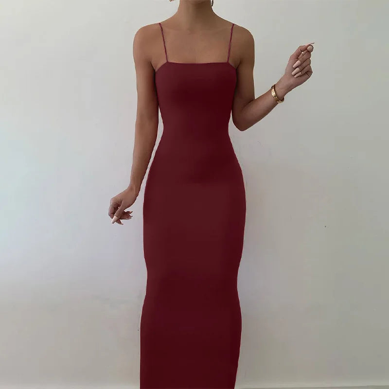 Mali Dress - Elegant Spaghetti Strap Summer Night