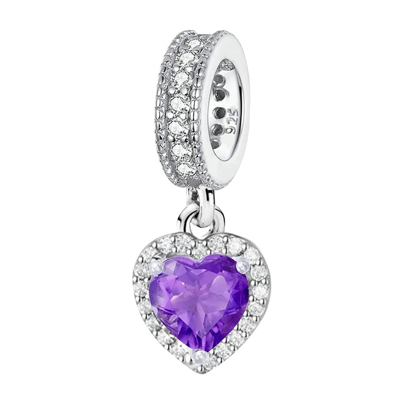 Mali Charms: Valentine's Day Set - Encrusted Purple Heart