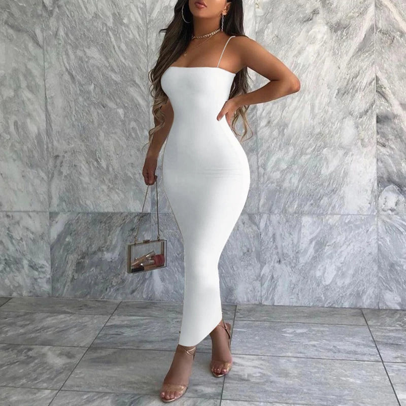 Mali Dress - Elegant Spaghetti Strap Summer Night