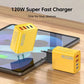 120W Lightning 4-Port Adapter - Charging Box/Plug (2 USB-A Ports, 2 USB-C Ports)