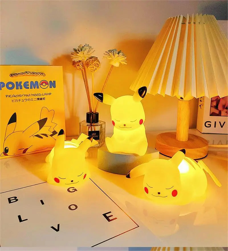 Pokemon Pikachu Night Light Glowing Children Toy Pokemon Pikachu Cute Bedside Lamp Children's Birthday Christmas Present