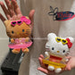 Sanrio Hello Kitty Plush Doll Keychain Pendant Cartoon Kt Cat Stuffed Plushies Key Ring Bag Accessories Girls Gift Kids Toys