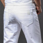 Men White Jeans Fashion Casual Classic Style Slim Fit Soft Trousers Male Brand Advanced Stretch Pants