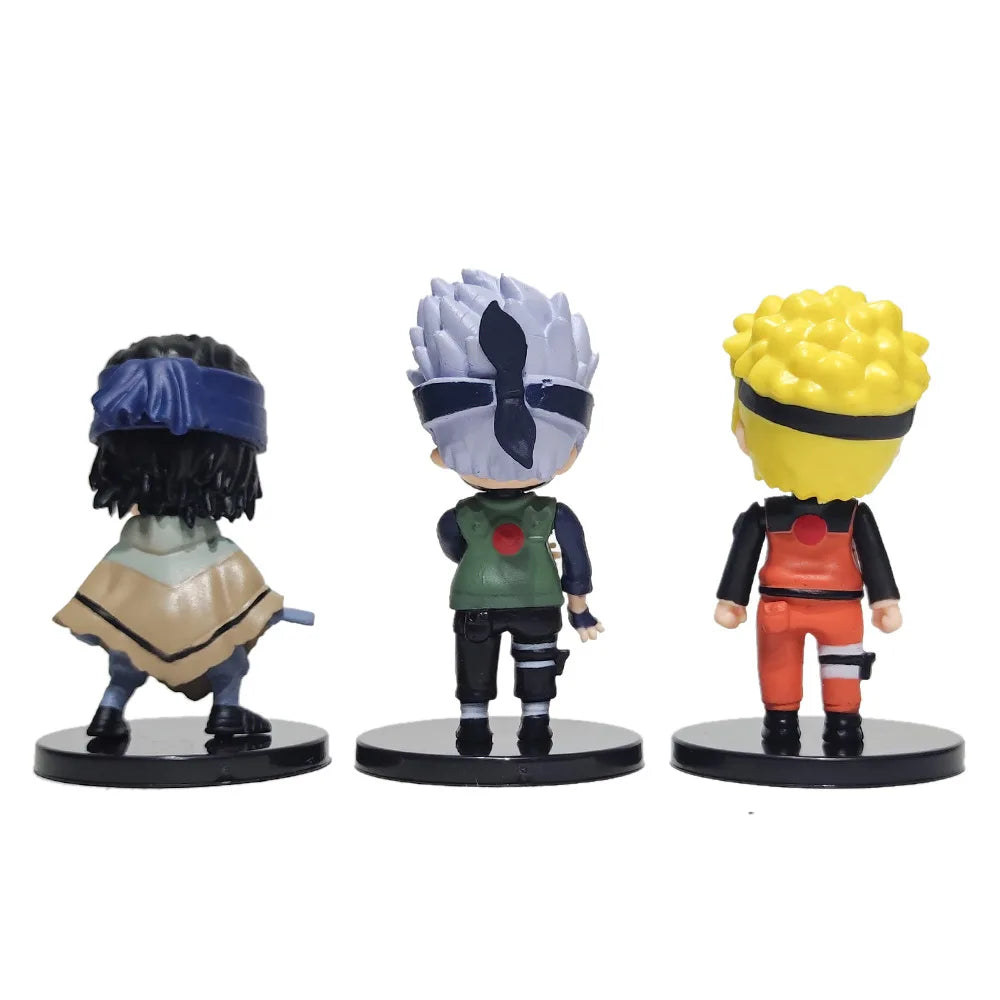 Hot 12pcs/set Anime Naruto Shippuden Hinata Sasuke Itachi Kakashi Gaara anime figure Q Version PVC Figures Toys Dolls Kid Gift