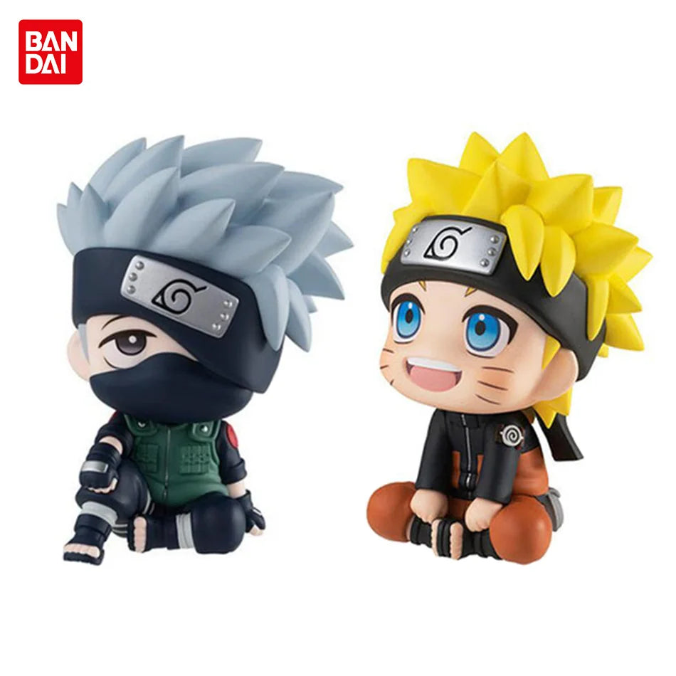 9.5cm Anime Figure Uzumaki Naruto Kakashi Uchiha Sasuke Itachi Kawaii Toy Q Figural Car Decoration PVC Model Gift