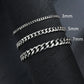 New Trendy Cuban Chain Men Bracelet Classic Stainless Steel 3/5/7mm Width Chain Bracelet For Men Women Jewelry Gift