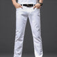 Men White Jeans Fashion Casual Classic Style Slim Fit Soft Trousers Male Brand Advanced Stretch Pants