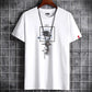 T Shirt for Men 2023 Clothing Fitness White O Neck Anime Man T-shirt For Male Oversized S-6XL New Men T-shirts Goth Punk