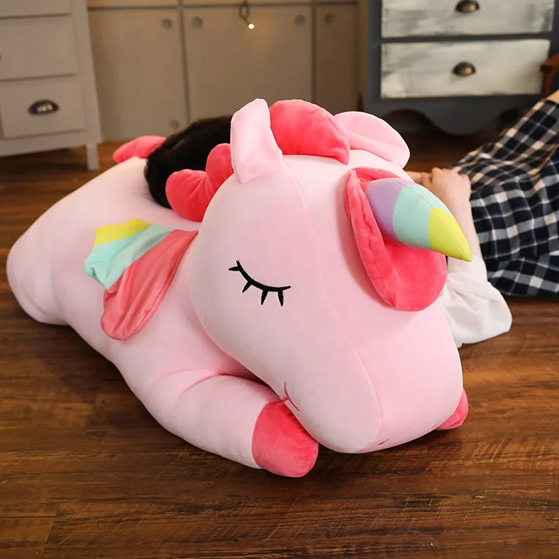 25cmKawaii Giant Unicorn Plush Toy Soft Stuffed Unicorn Soft Dolls Animal Horse Toys For Children Girl Pillow Birthday Gifts