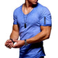 Men's V-Neck Fitness T-Shirt Color Set 2