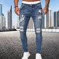 Fast Fashion - Ripped Skinny Denim Jeans - Men