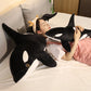 50cm-130cm Lifelike Orcinus Orca Black Whale Plush Toys Big Fish Cloth Doll Shark Stuffed Sea Animals Children Birthday Gift