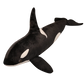 50cm-130cm Lifelike Orcinus Orca Black Whale Plush Toys Big Fish Cloth Doll Shark Stuffed Sea Animals Children Birthday Gift