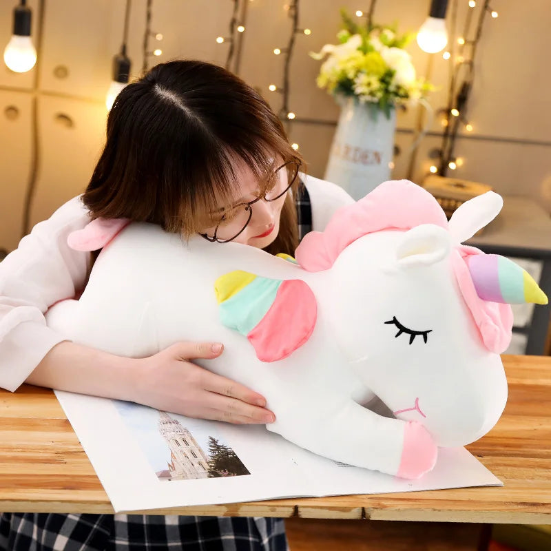 25cmKawaii Giant Unicorn Plush Toy Soft Stuffed Unicorn Soft Dolls Animal Horse Toys For Children Girl Pillow Birthday Gifts