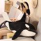 50cm-130cm Lifelike Orcinus Orca Black Whale Plush Toys Big Fish Cloth Doll Shark Stuffed Sea Animals Children Birthday Gift