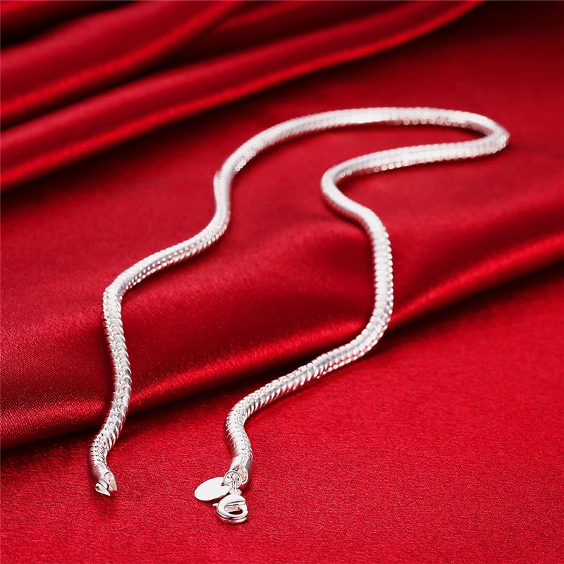 925 Sterling Silver Snake Necklace