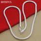 925 Sterling Silver Snake Necklace