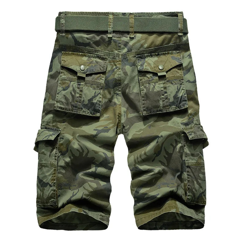 Camouflage Camo Cargo Shorts Men 2024 New Mens Casual Shorts Male Loose Work Shorts Man Outdoor Hiking Short Pants Plus Size