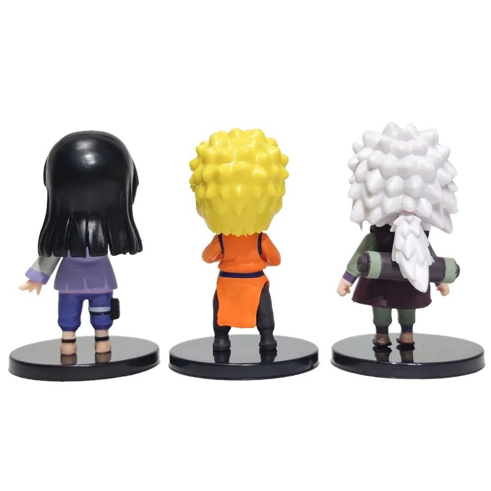 Hot 12pcs/set Anime Naruto Shippuden Hinata Sasuke Itachi Kakashi Gaara anime figure Q Version PVC Figures Toys Dolls Kid Gift