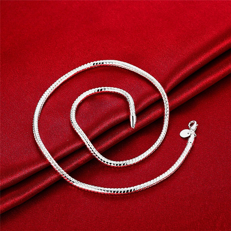 925 Sterling Silver Snake Necklace