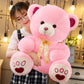 New Huggale High Quality Toy Cute Cartoon Big Teddy Bear Plush Toys Stuffed Plush Animals Bear Doll Birthday Gift For Children