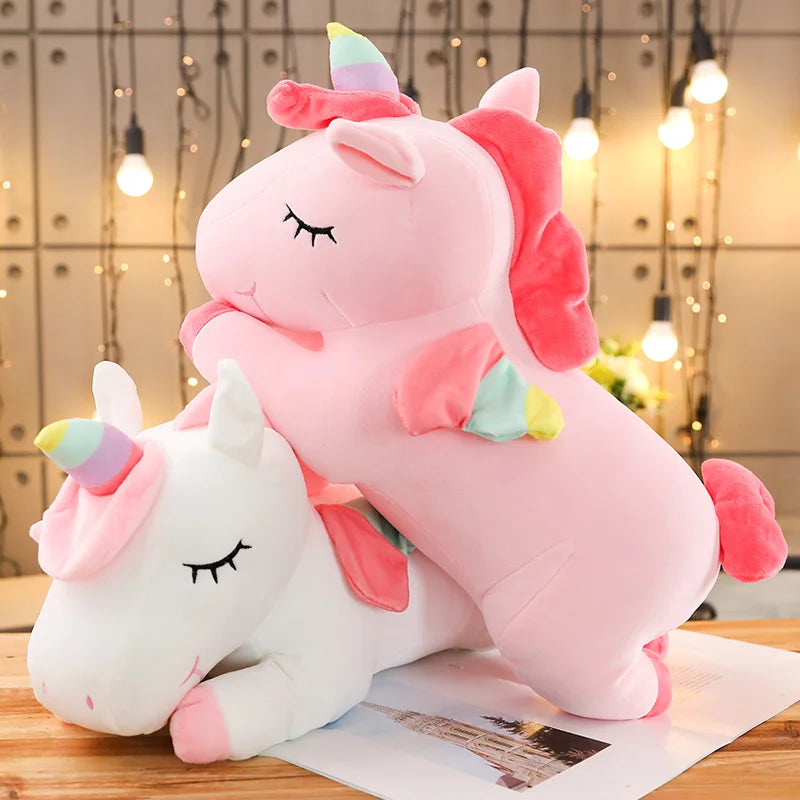 25cmKawaii Giant Unicorn Plush Toy Soft Stuffed Unicorn Soft Dolls Animal Horse Toys For Children Girl Pillow Birthday Gifts