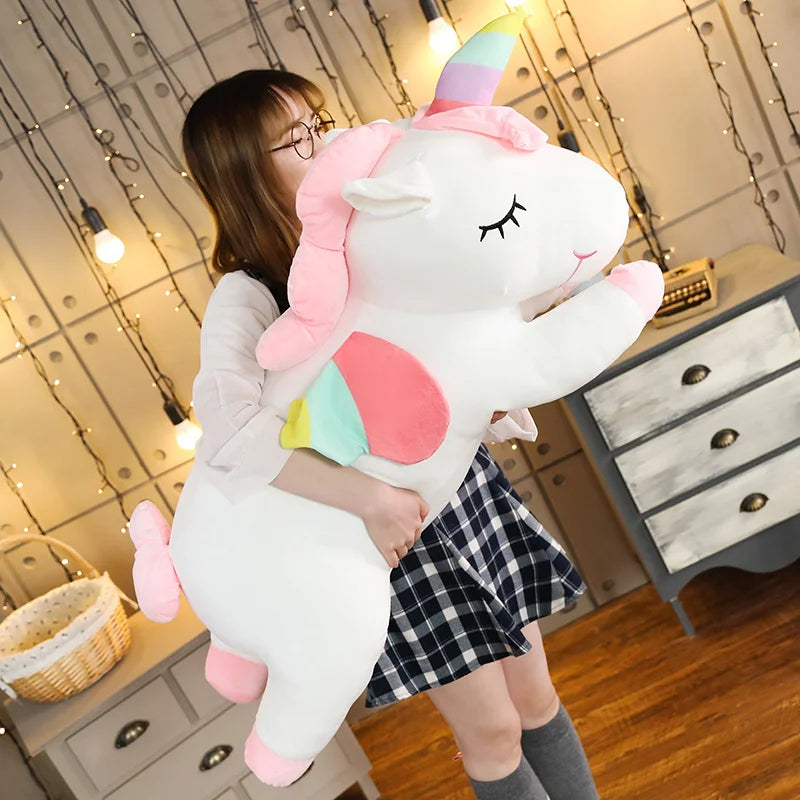 25cmKawaii Giant Unicorn Plush Toy Soft Stuffed Unicorn Soft Dolls Animal Horse Toys For Children Girl Pillow Birthday Gifts